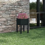 vidaXL Vaso de jardim 40x40x70 cm madeira de pinho maciça preto