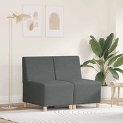 vidaXL Cadeira de Sofá Cinza Claro 55 cm em Tecido 2 pcs