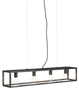 Candeeiro Pendente Inteligente Industrial Preto c/ 4 WiFi A60 - Cage