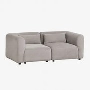 Sofá Modular Fogler De 2 Peças Bombazina Toupeira Claro - Sklum