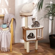 Arrandor para Gatos Torre de madeira de coçar árvores com plataforma de coçar e Almofadas para Gatos