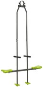 Outsunny Balanço Duplo para Crianças em Aço e Plástico para Portão 3-6 Anos 97,5x23x170 cm Verde | Aosom Portugal