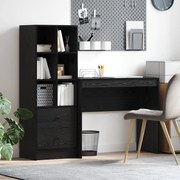 Mesa com Armazenamento Carvalho Preto Madeira Engenharia