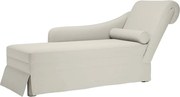 vidaXL Chaise lounge c/ reforço/apoio de braços direito veludo creme