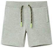 Calções de criança com cordão caqui-claro mesclado 128
