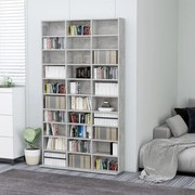 vidaXL Armário p/ CD 102x16x177,5cm derivados de madeira cinza cimento