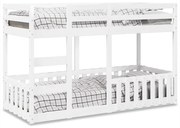 vidaXL Beliche 90x190 cm madeira de pinho maciça branco