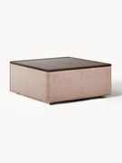 Pufe em mistura de linho com arrumação Lennon