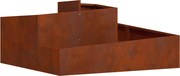 vidaXL Vaso de Jardim Castanho 100 x 100 x 50 cm