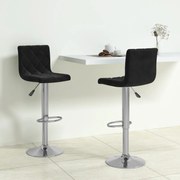 vidaXL Bancos de bar 2 pcs veludo preto