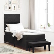 vidaXL Cama Box Spring com Colchão &amp; Banco Preto 80x200 cm Veludo