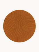 Tapete redondo em lã artesanal Aaron