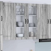 vidaXL Armário de cozinha suspenso Cinza Sonoma 80 x 31 x 100 cm