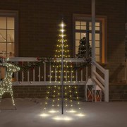 Árvore de Natal para Exterior com 108 LEDs de 180cm - Branco Quente