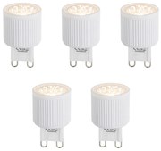Conjunto de 5 Lâmpadas LED G9 de 24mm 3W 300 lm 2700K