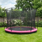 Trampolim de solo Silhouette ø305 cm com rede de segurança - rosa