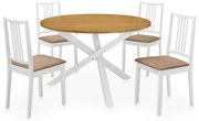 5 pcs conjunto de jantar MDF branco