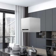 vidaXL Exaustor de ilha suspenso ecrã tátil LCD 37 cm aço inoxidável