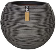 Capi Vaso redondo Nature Rib 40x32 cm antracite KOFZ270