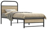 vidaXL Estrutura cama s/ colchão derivados de madeira carvalho fumado