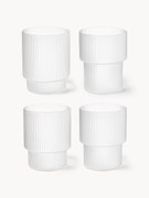 Copos artesanais com relevo canelado Ripple, 200 ml, conjunto de 4