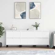 vidaXL Aparadores 3 pcs madeira processada branco