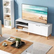 Movel TV com 2 portas 40 x 140 x 50 cm branco