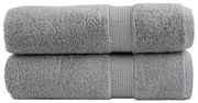 vidaXL Toalhas de mãos premium SOLUND 2pcs 50x100 cm 600 gsm cinzento
