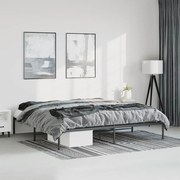 Estrutura de cama 193x203 cm metal preto