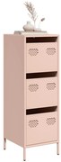 vidaXL Aparador alto 39x35x103,5 cm aço rosa