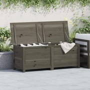 vidaXL Caixa p/ almofadões exterior 150x50x56cm abeto maciço antracite