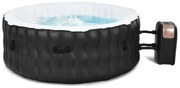 Jacuzzi Piscina de Massagem Insuflável Redonda de Jacuzzi 180 x 68 cm com 108 Jactos de Bolha Filtro Compressor com Cartucho Filtrante para 4 Pessoas