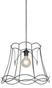 Candeeiro de suspensão retro preto 45 cm - Granny Frame