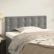 Cabeceira Cinza Claro 100x5x78/88 cm Veludo