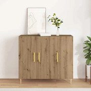 vidaXL Aparador Artisan Carvalho 90x34x80 cm Madeira Engenharia