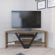 Móvel para TV Karin – Nogueira e Preto – 90x35x36,8 cm