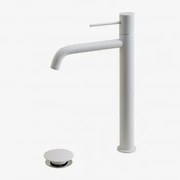 Conjunto De Torneira De Pia De Latão E Válvula De Drenagem Para Pia Tipo Orveta Click-clack Branco & ↑30 Cm & Válvula Com Transbordo - Sklum