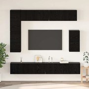 vidaXL Conjunto de móvel de TV com prateleira Outros com armazenamento 8 pcs Carvalho Preto