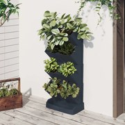 vidaXL Conjunto floreira vertical 4 pcs polipropileno antracite