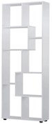 HOMCOM Prateleiras Verticais Modernas Estante Design 8 Prateleiras Painel Partículas E1 70x24x178cm Branco Elegante Funcional | Aosom Portugal