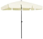 vidaXL Guarda-sol de praia 200x125 cm amarelo areia