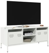 vidaXL Móvel de TV 101,5x39x43,5 cm aço laminado a frio branco