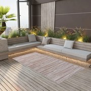 vidaXL Tapete de exterior 190x290 cm ARAKIL PP castanho
