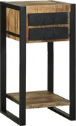 vidaXL Mesa de apoio Castanho 40 x 40 x 80 cm Madeira de manga maciça