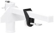 vidaXL Grampo de guarda-sol para varanda 38 mm aço branco