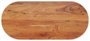 vidaXL Tampo de mesa oval 90x40x3,8 cm madeira de acácia maciça
