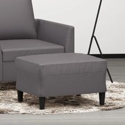 vidaXL Apoio de pés 60x50x41 cm couro artificial cinza