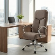 Cadeira de escritório XL Vaud de Tecido Taupe