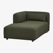 Módulo Chaise Longue Esquerdo Para Sofá Modular Fogler Chenille Verde Sálvia - Sklum