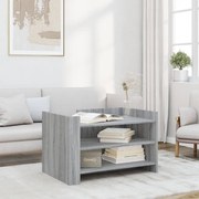 Mesa de centro 80x50x50 cm derivados de madeira cinzento sonoma